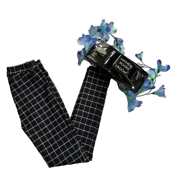 Garage High Rise Ankle Skinny Gingham Pants for Juniors S - Picture 1 of 9